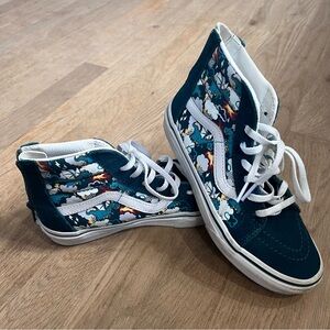 VANS Magic Dragon Hi-Top — Green Suede, Glow, Youth 2.5